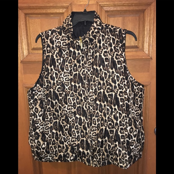 Leopard puffer vest - Picture 1 of 3